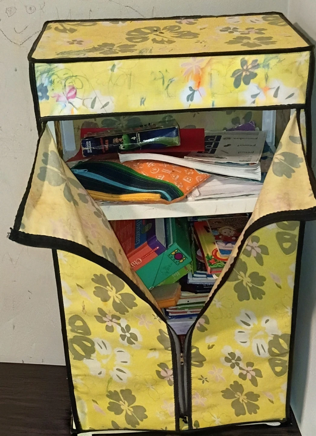 Adjustable storage rack 4 tier with cover