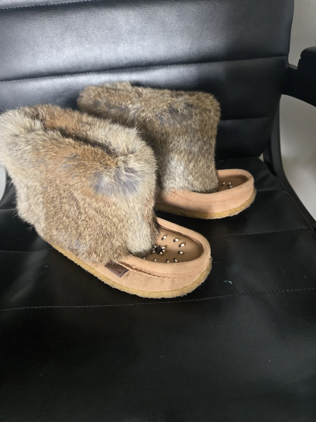 Laurentian Chief Canada Suede and Fur Moccasin Boots