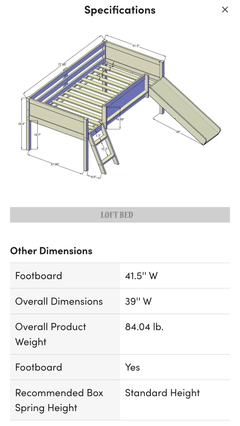 Twin Loft Bed with Slide - photo 5