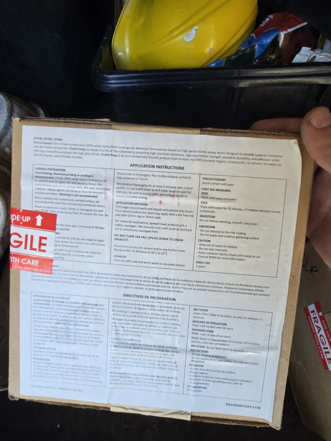 Enviro Epoxy 100% Solids Epoxy Coating - Clear Two Boxes. - photo 3