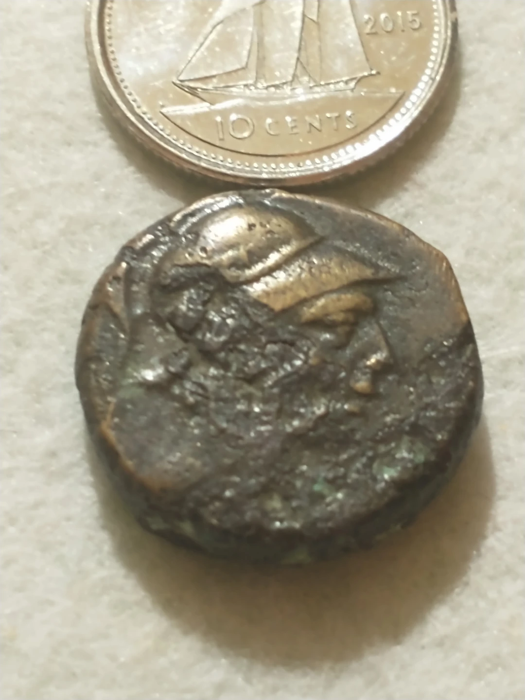 Nice 120-63 BC Amisos, Pontos ancient Greek bronze (mint error?) - photo 2