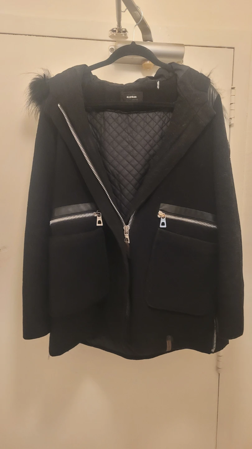 Rudsak Black Winter Coat with Fur Hood