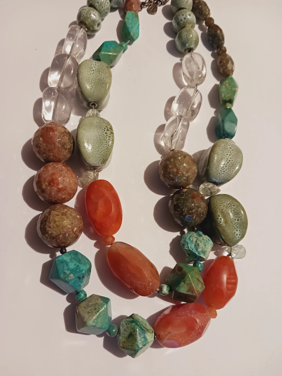 BARSE 925 SIGNED STERLING MULTI GEMSTONES NECKLACE - photo 3