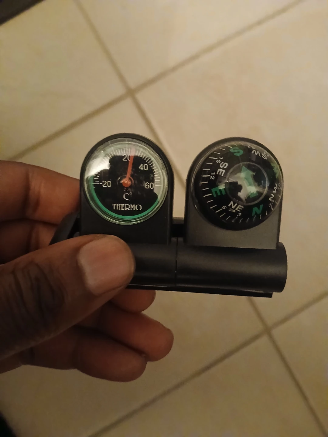 Car Thermometer and Compass Combo