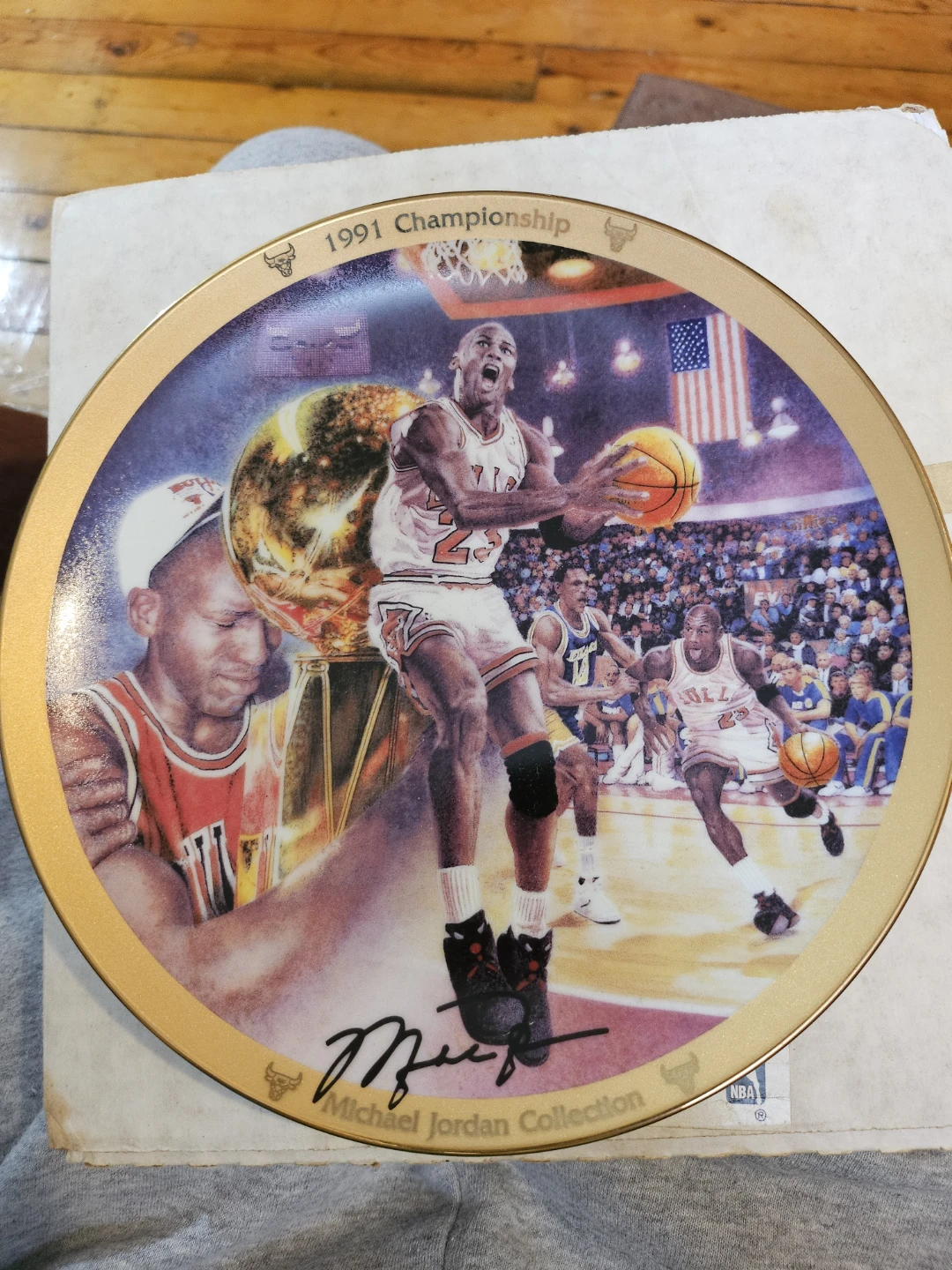 1991 Michael Jordan Collection Championship Plate