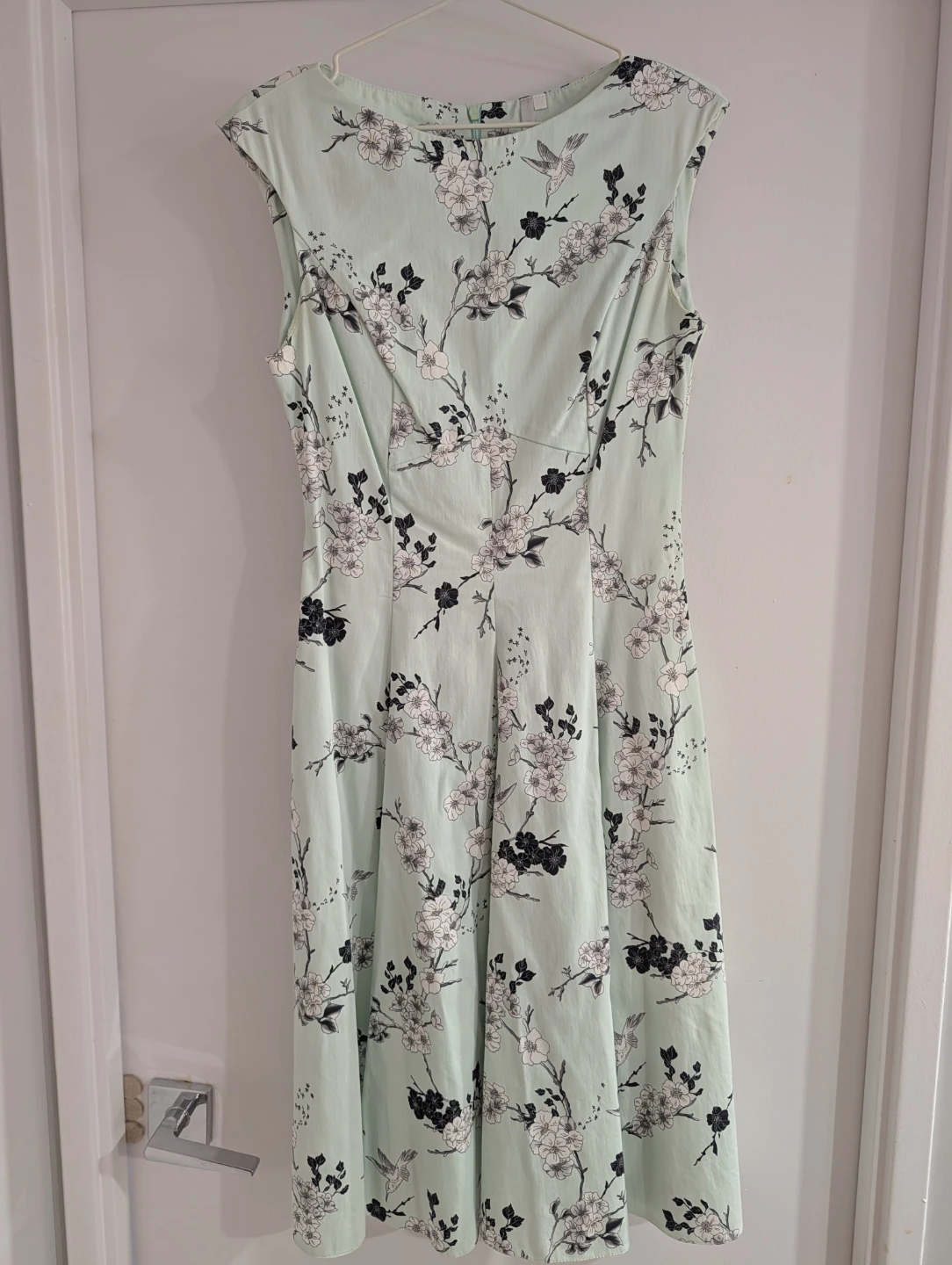 Light Green Floral Midi Dress - photo 2