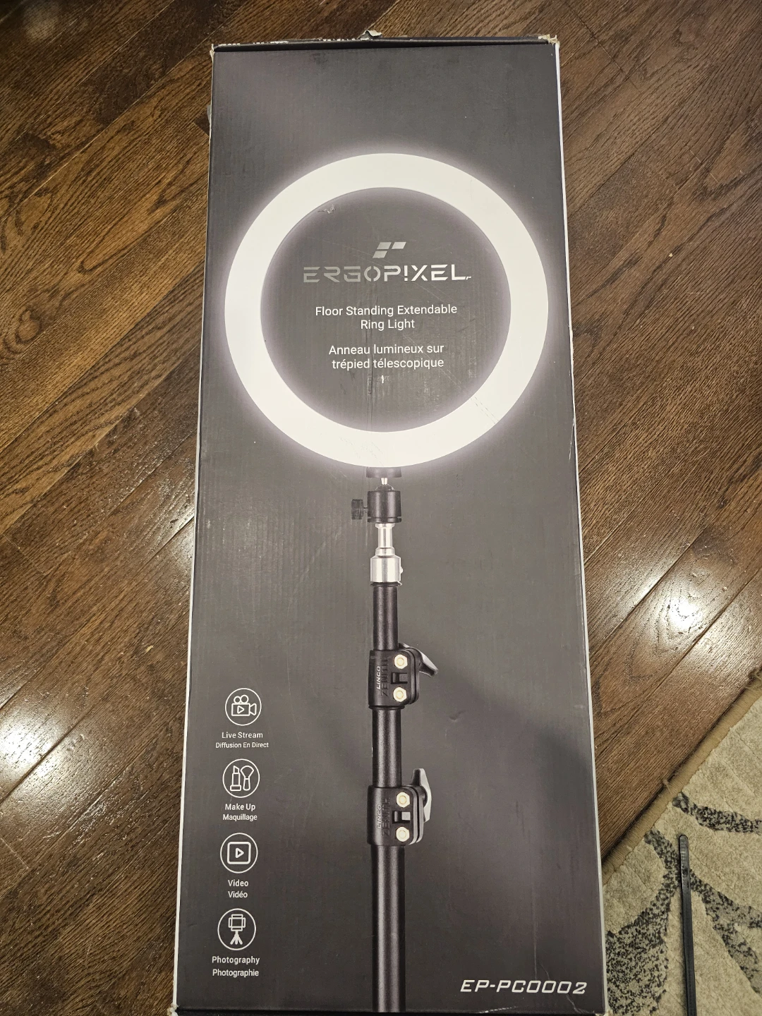 ERGOPixel Floor Standing Extendable Ring Light