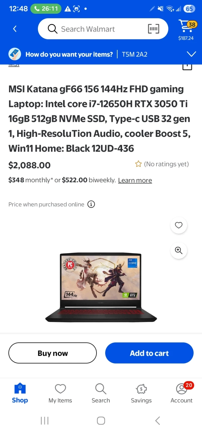 MSI Katana GF66 15.6" Gaming Laptop - photo 2