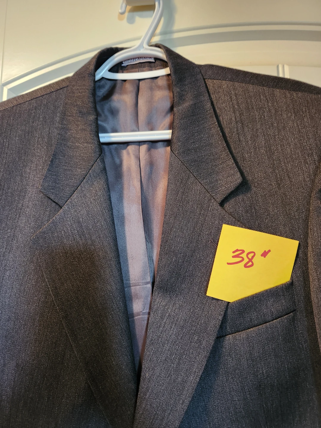Men's Grey Suit Jacket Size 38 - photo 2