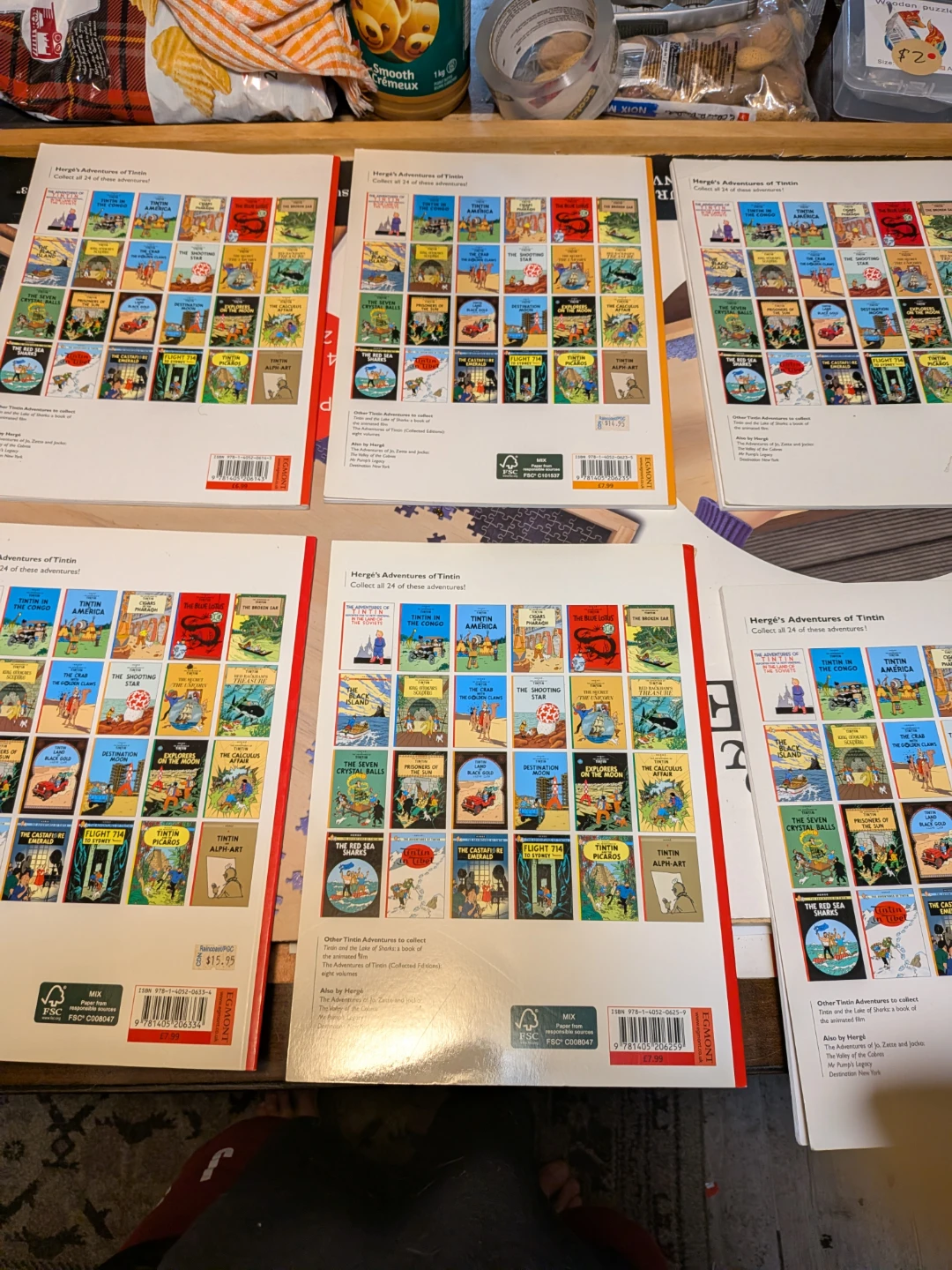 The Adventures of Tintin Books by Hergé lot of 6 - photo 3