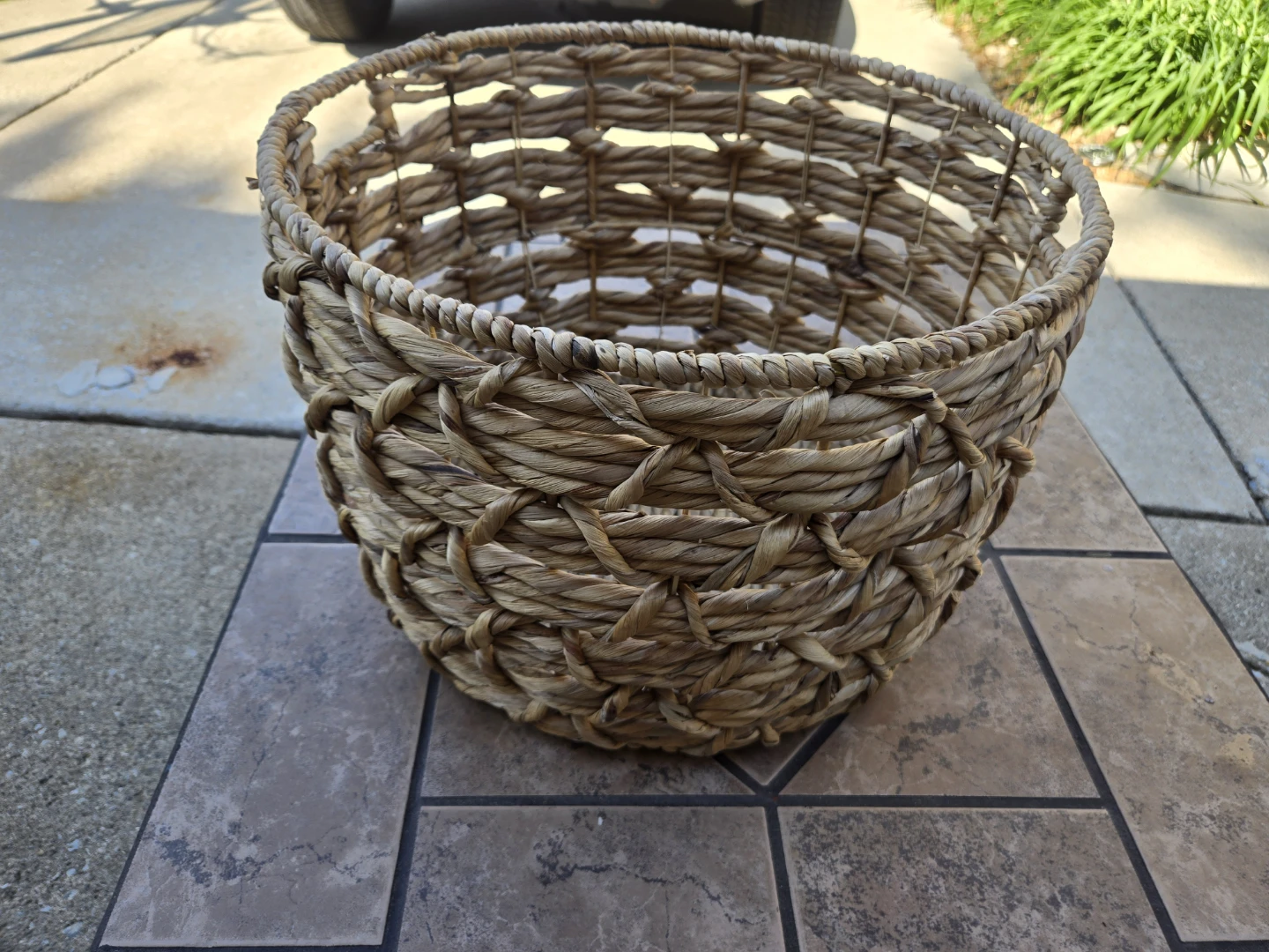 Woven Water Hyacinth Basket