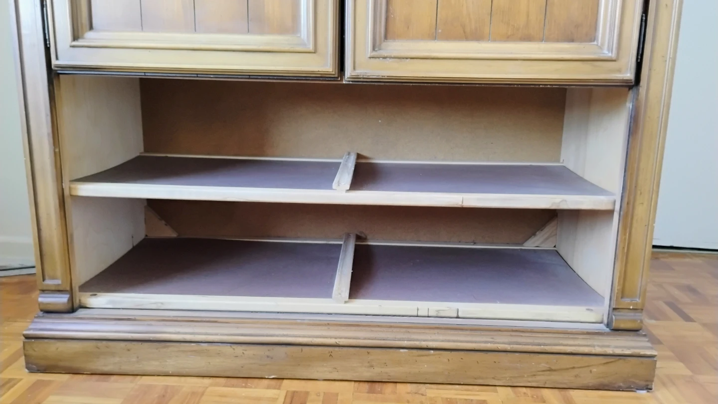 Wooden Armoire with Drawers and Shelves - photo 3