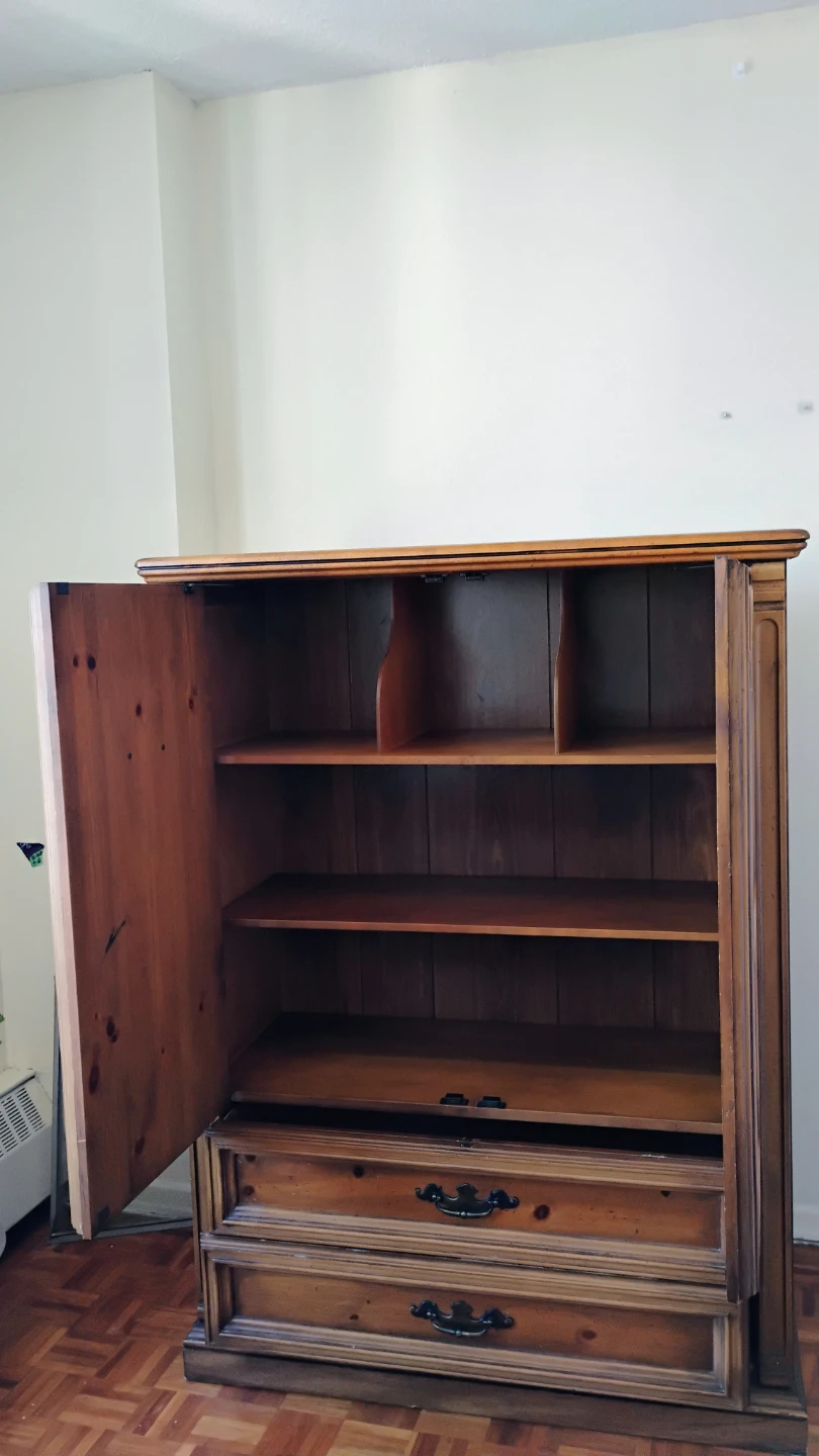 Wooden Armoire with Drawers and Shelves - photo 5