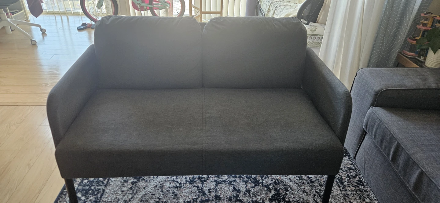 Grey Loveseat Sofa - photo 2