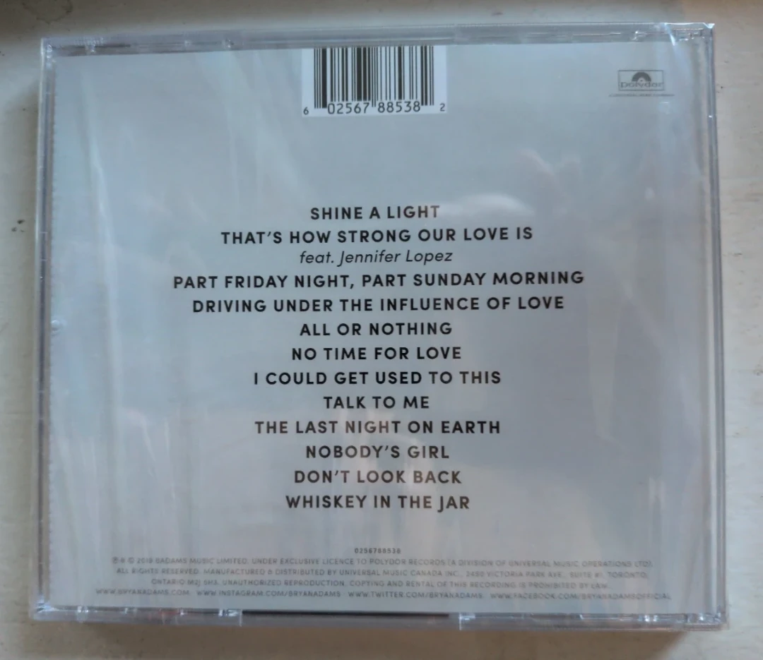 Bryan Adams Shine a Light CD - Unopened - photo 2