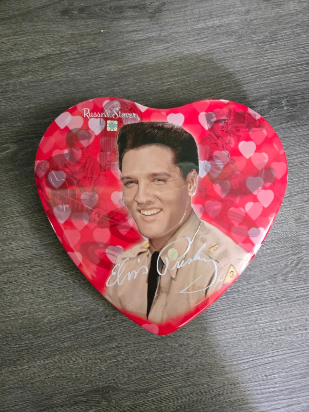 Russell Stover Heart Shaped Elvis Presley Tin