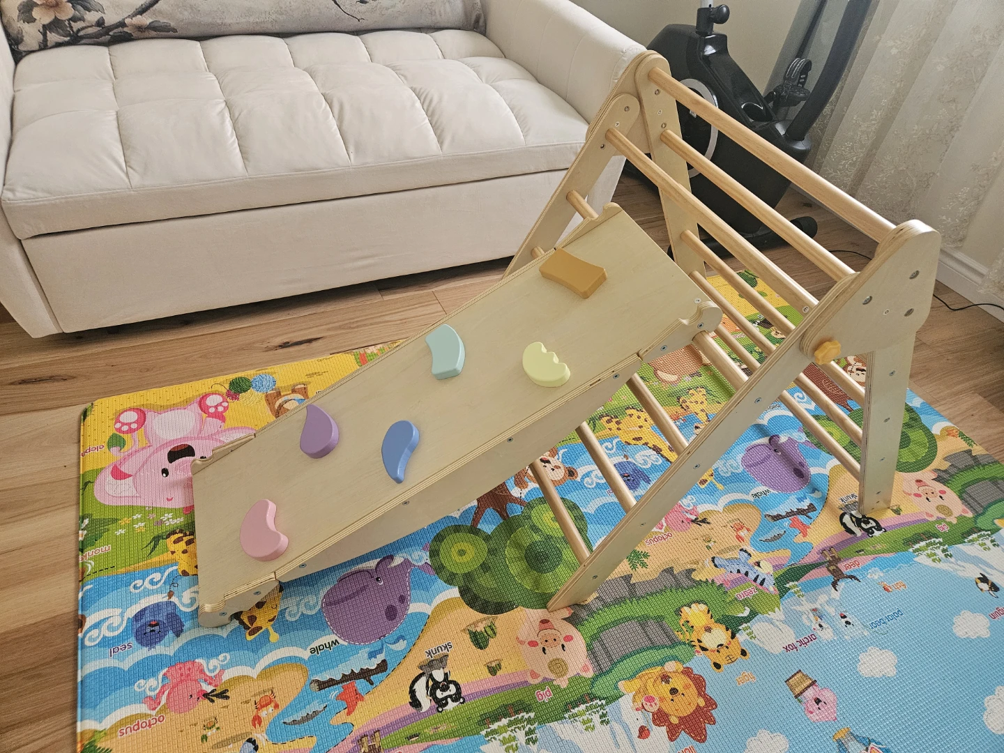 Wooden Climbing set with Slide