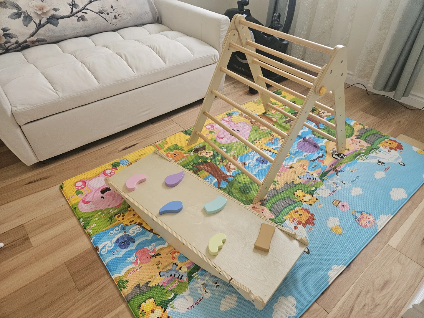 Wooden Climbing set with Slide - photo 3
