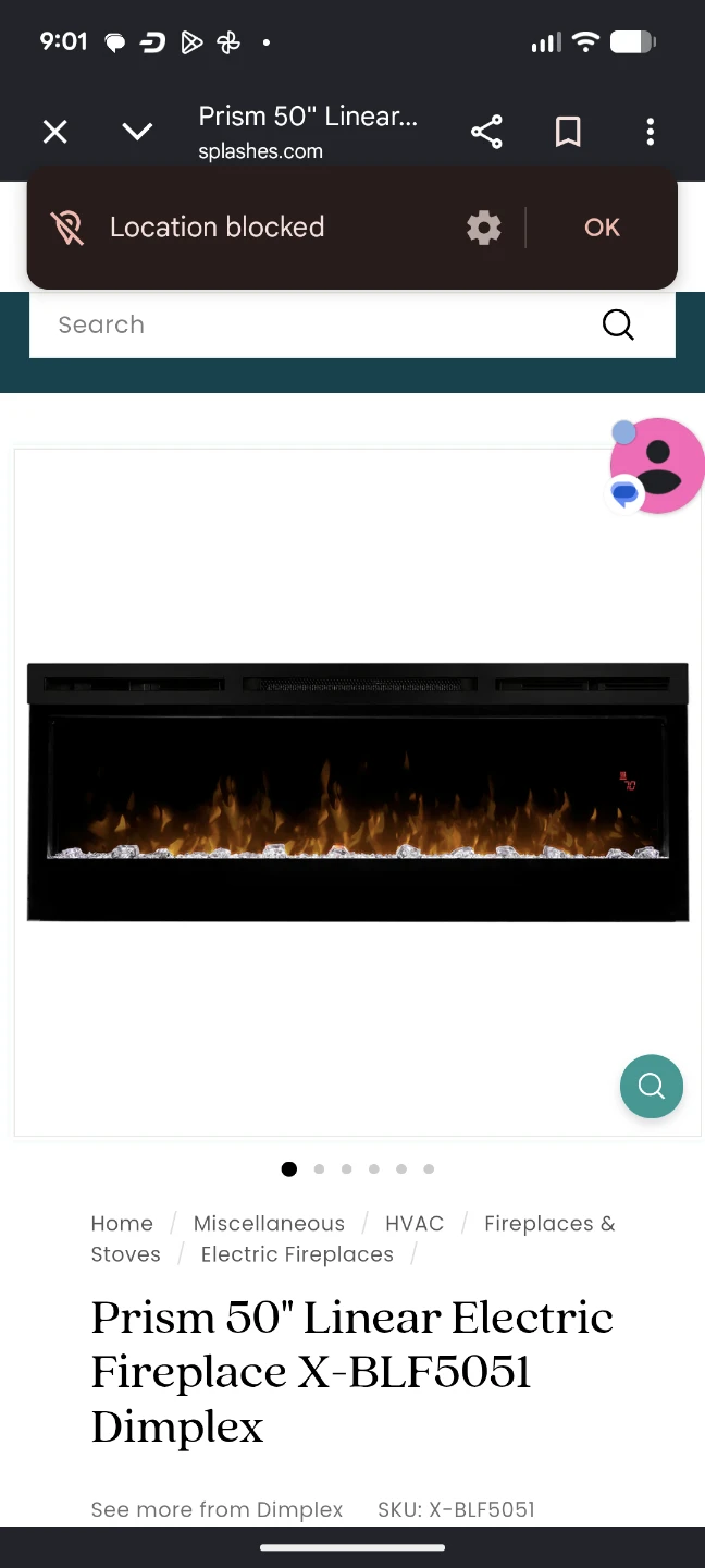 Electric Fireplace with Blue Flame - photo 2