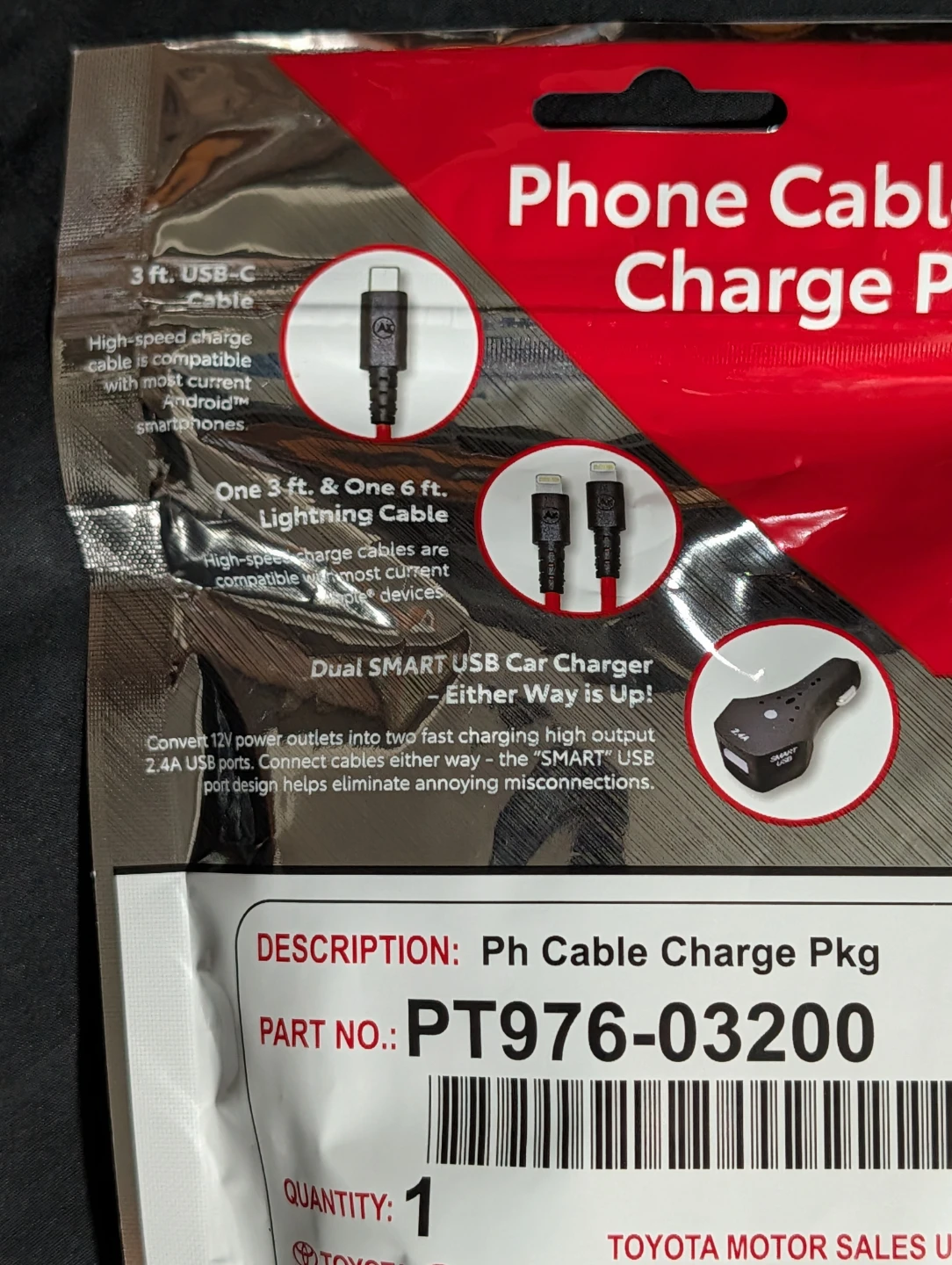 Toyota Phone Cable Quick Charge Package - photo 3