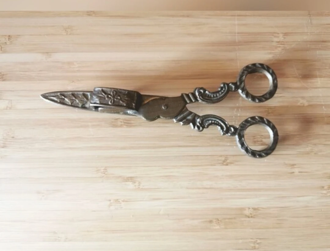 Antique European Ornate Candle Snuffer Footed Metal Design - photo 5