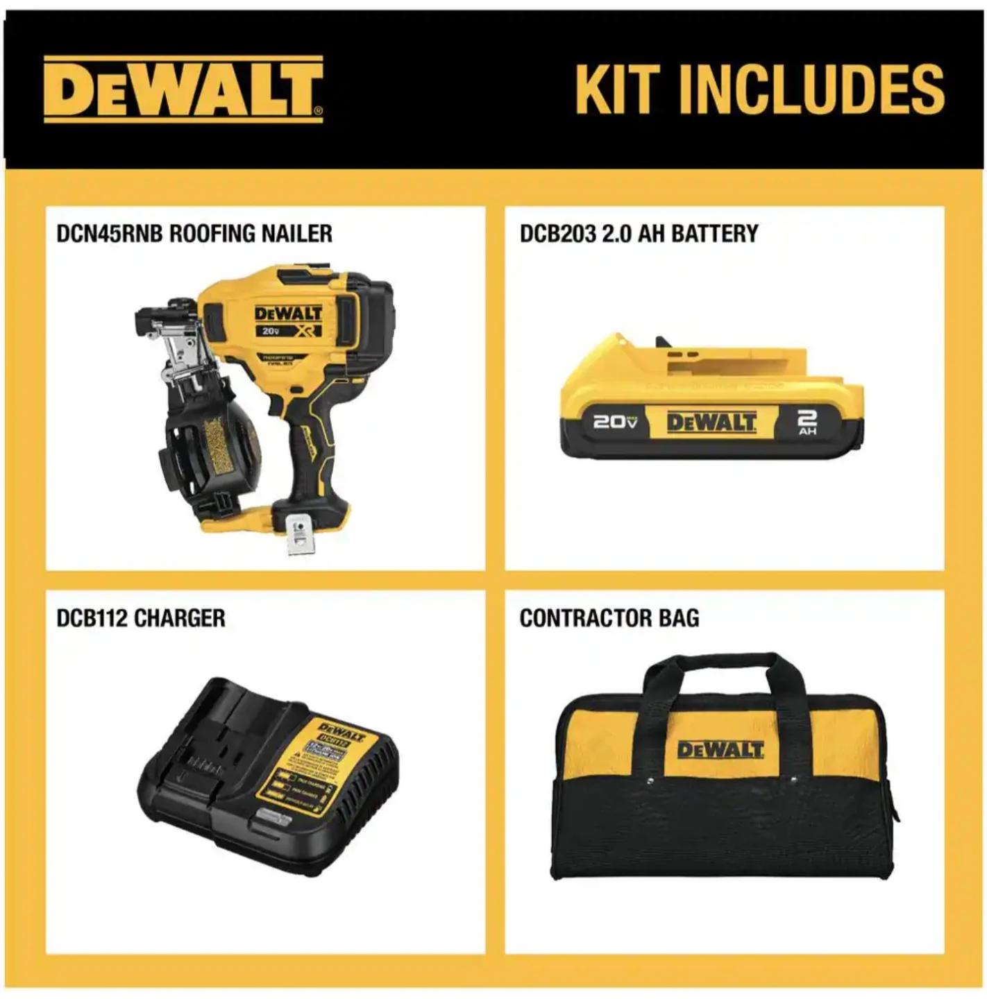 Dewalt 20V Max 15-Degree Electric Cordless Roofing Nailer Kit - photo 4