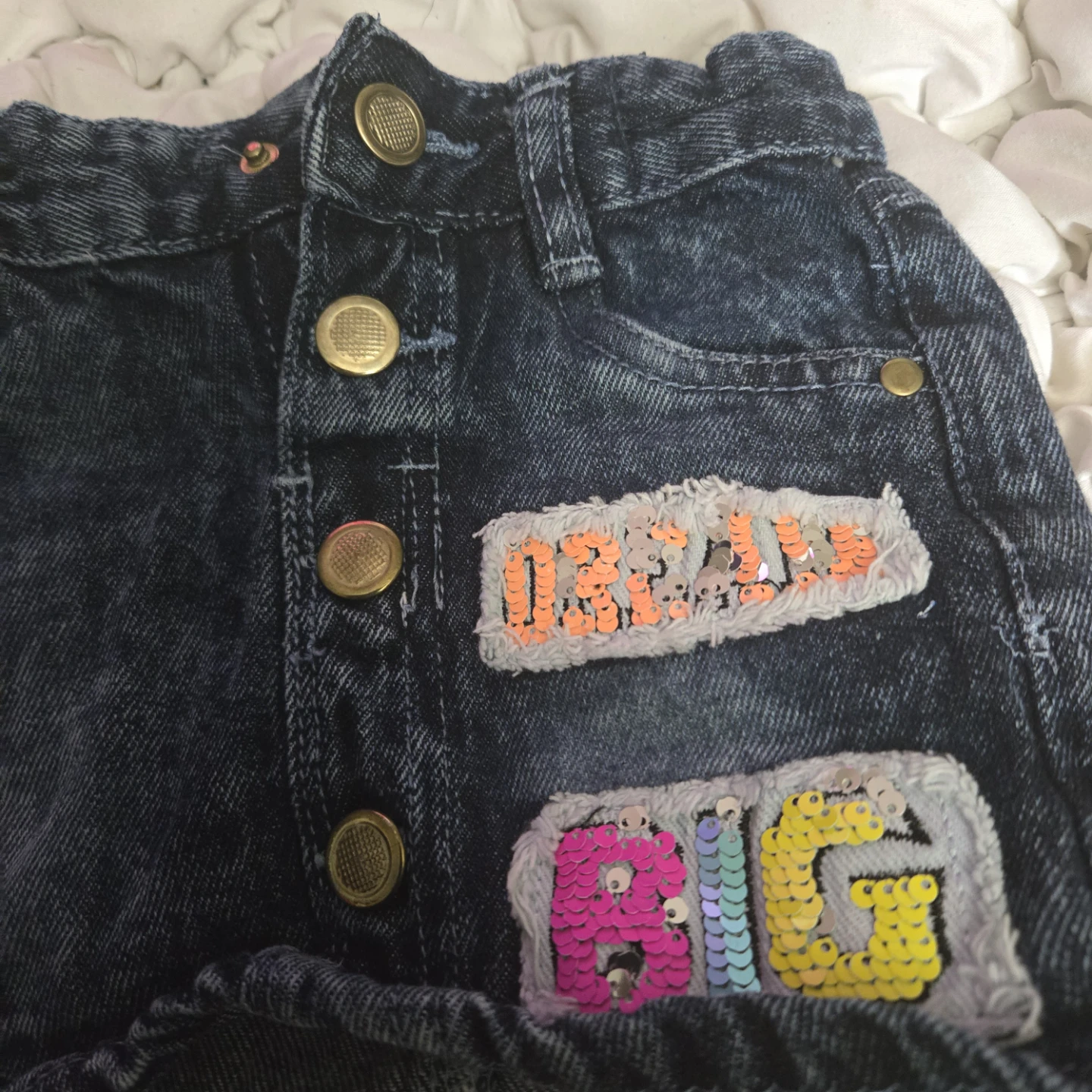 Girls Denim Skirt with Sequins - photo 4
