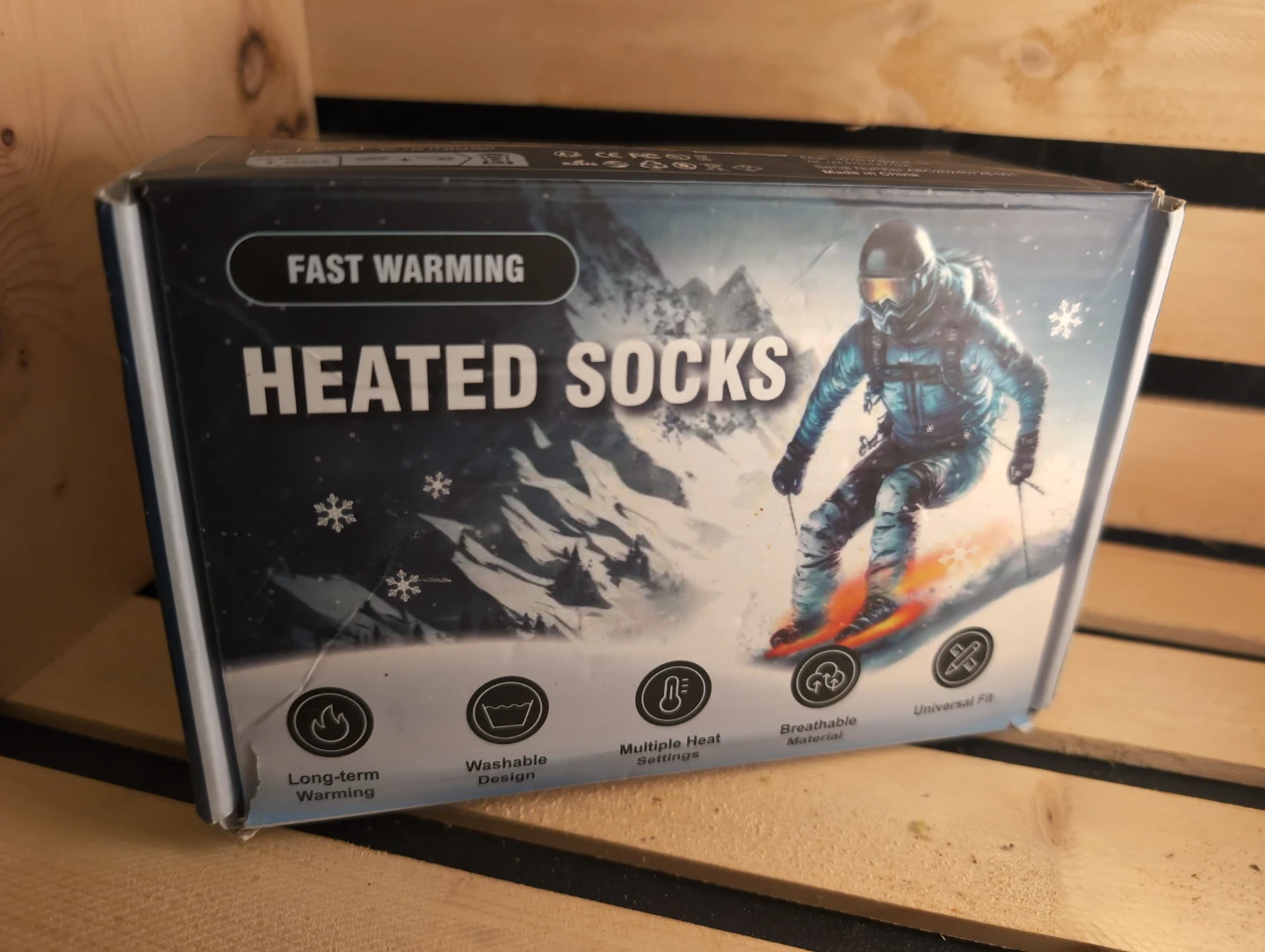 Fast Warming Heated Socks with Power Bank