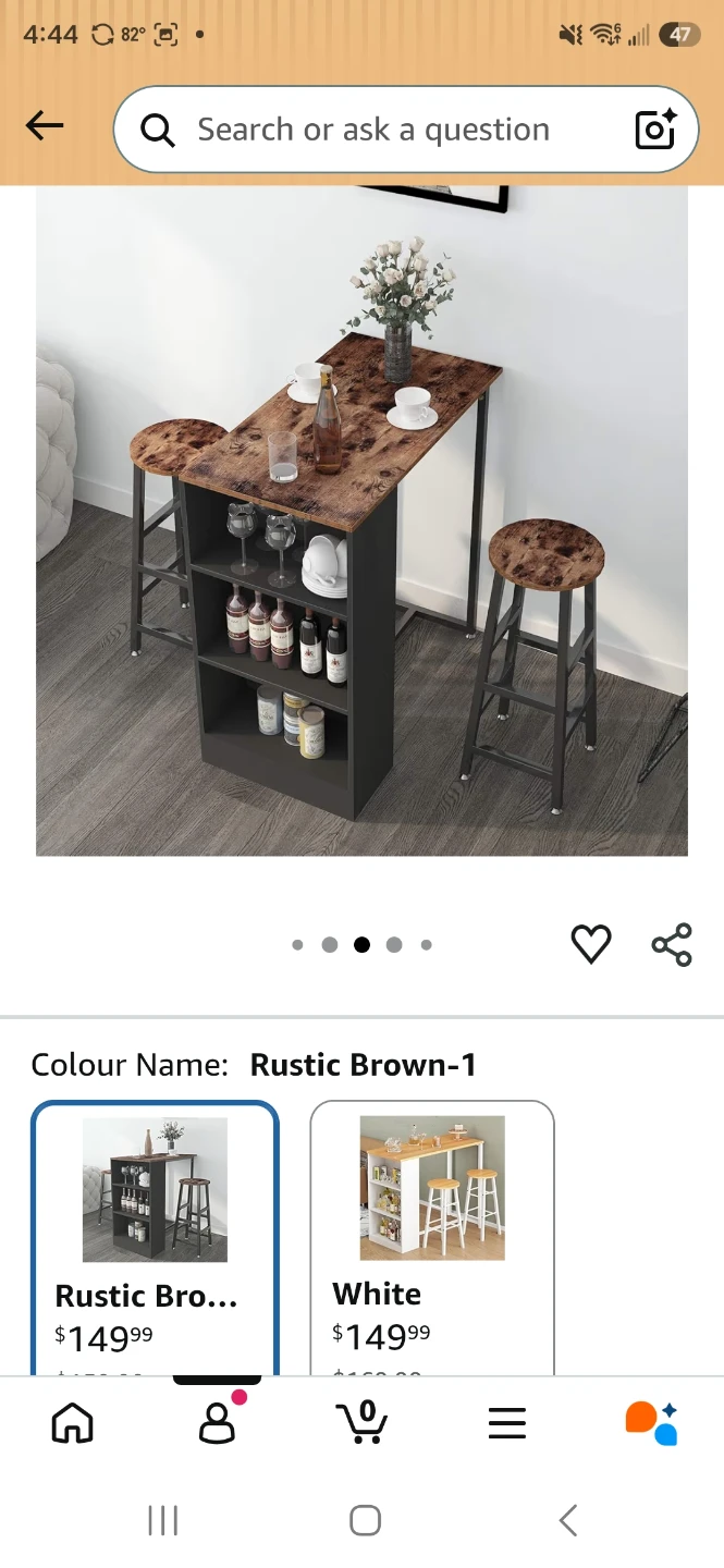 3-Piece Bar Table Set with 2 Stools - photo 4