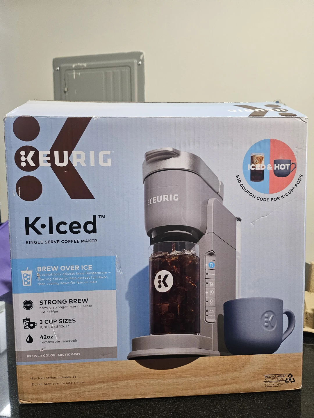 Keurig K-Iced Single Serve Coffee Maker - Arctic Gray