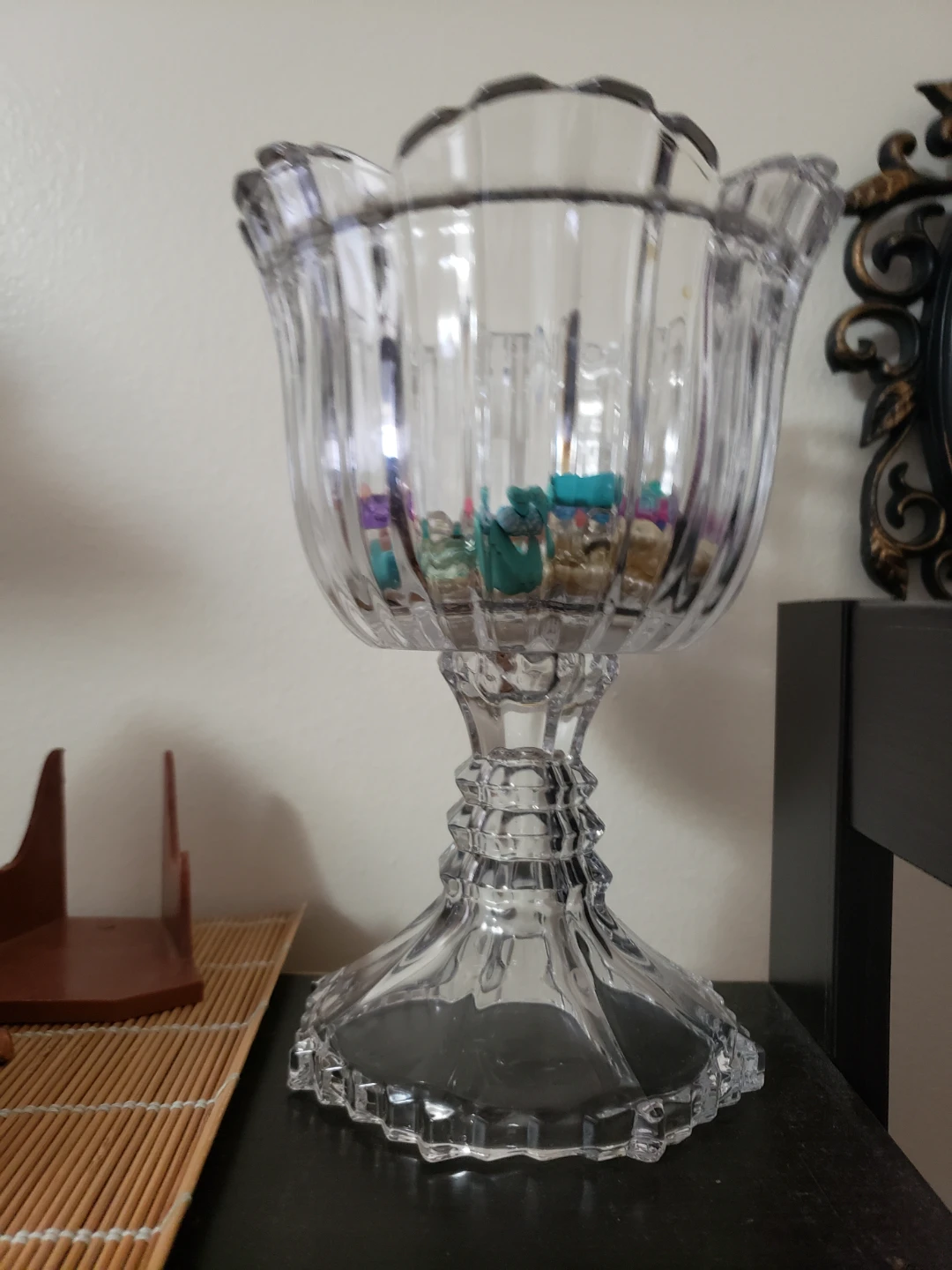 Clear Glass Trumpet Vase