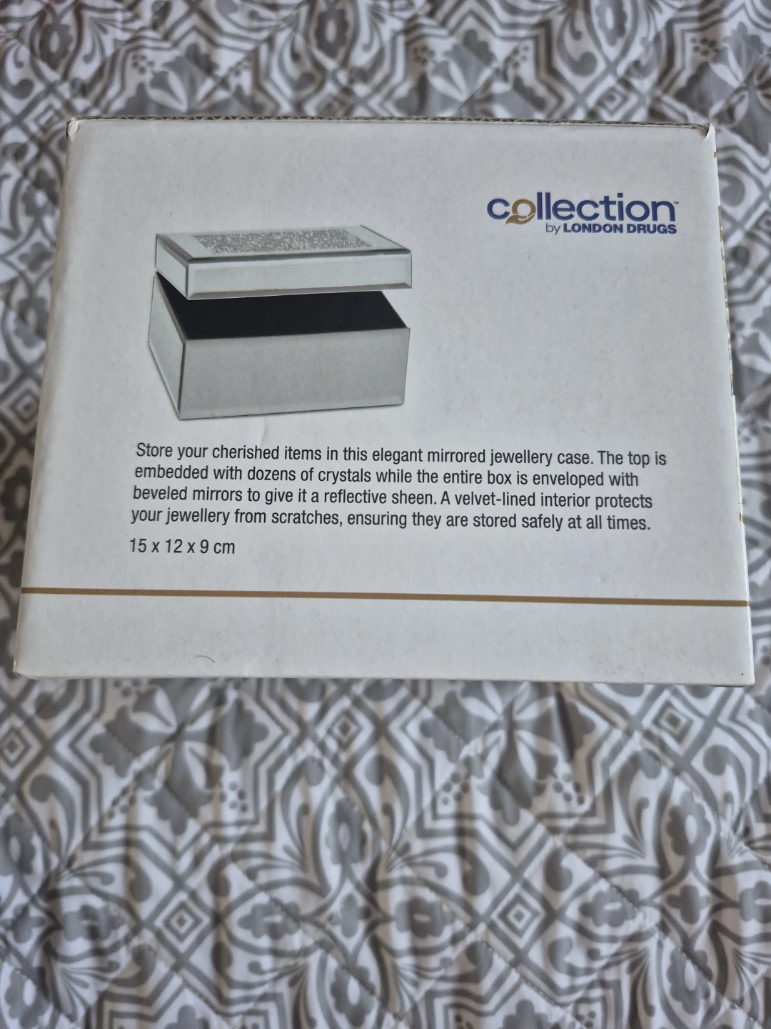 Collection by London Drugs Crushed Crystal Jewellery Box