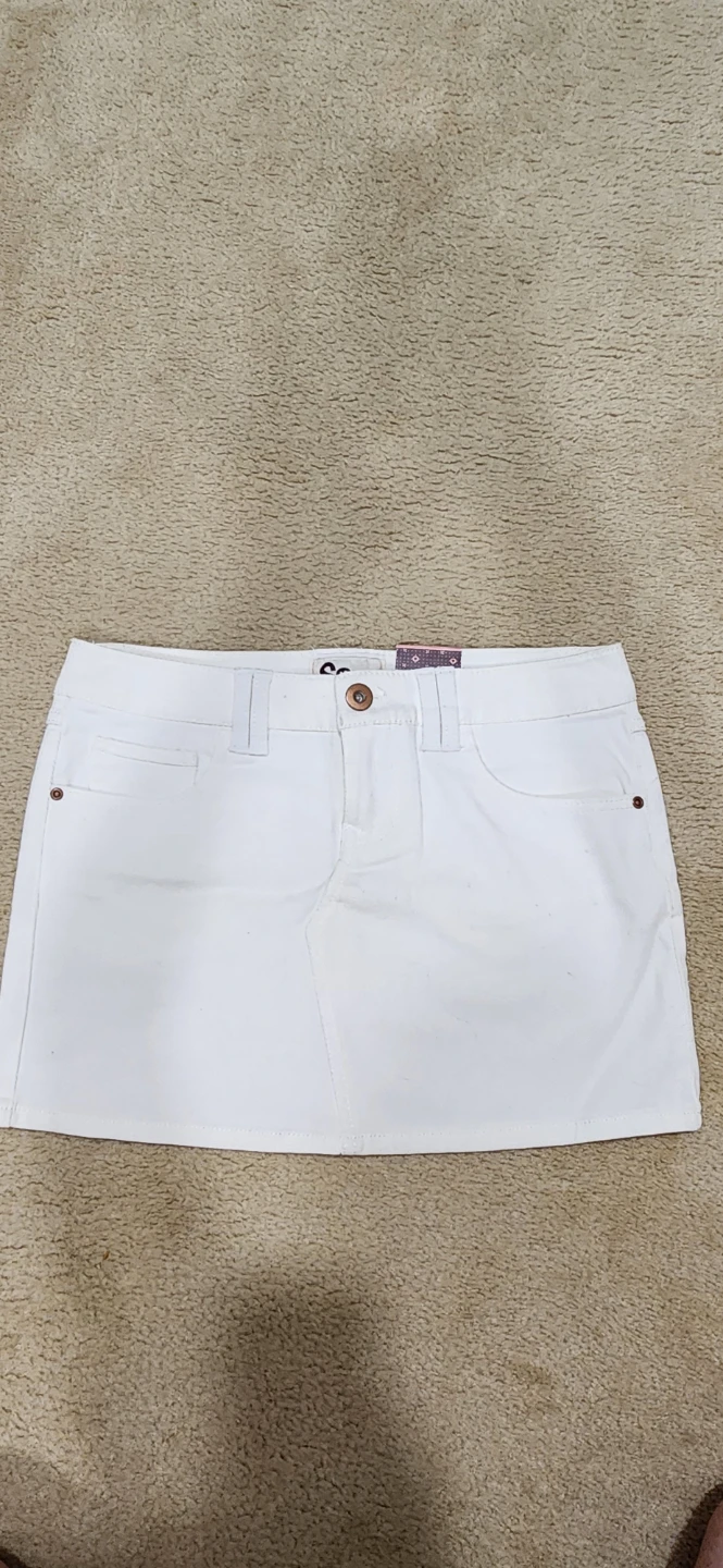SO White Denim Mini Skirt Size 9