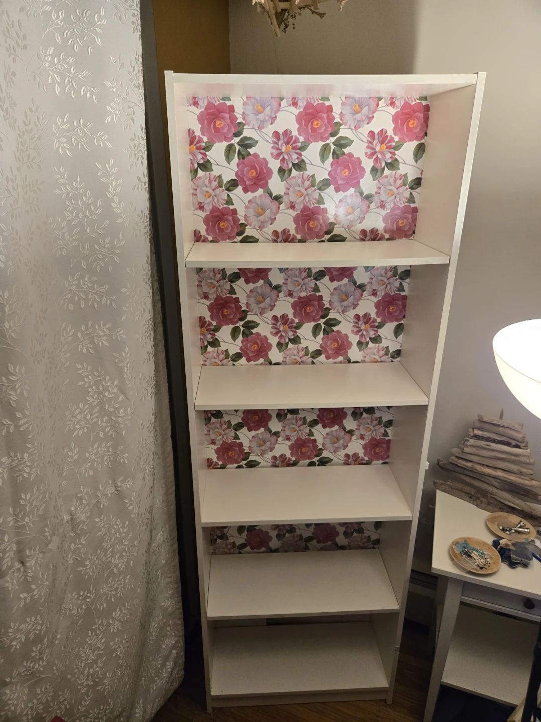 White bookshelf