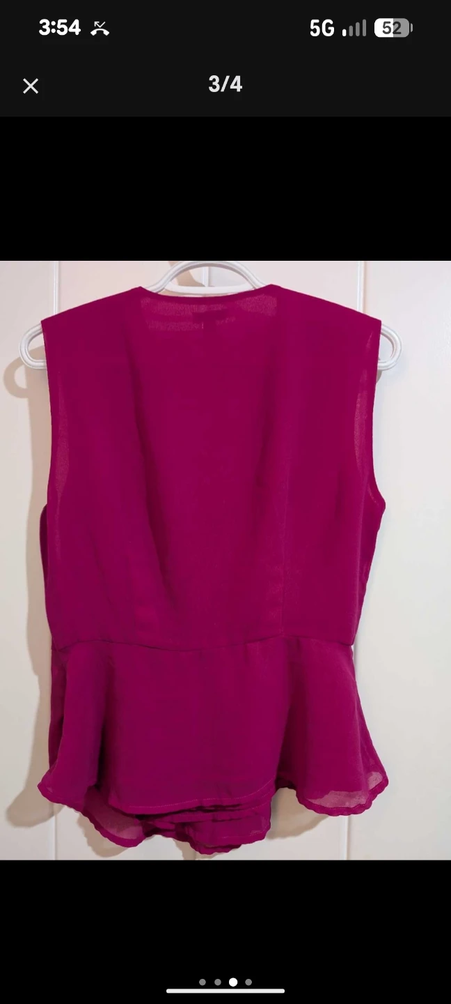 Tristan Women's Pink Peplum Top with Beaded Detail - photo 3