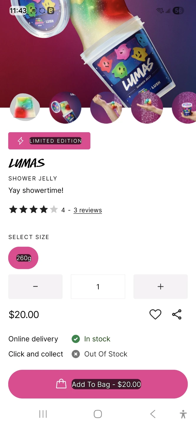 Lush Lumas Shower Jelly
