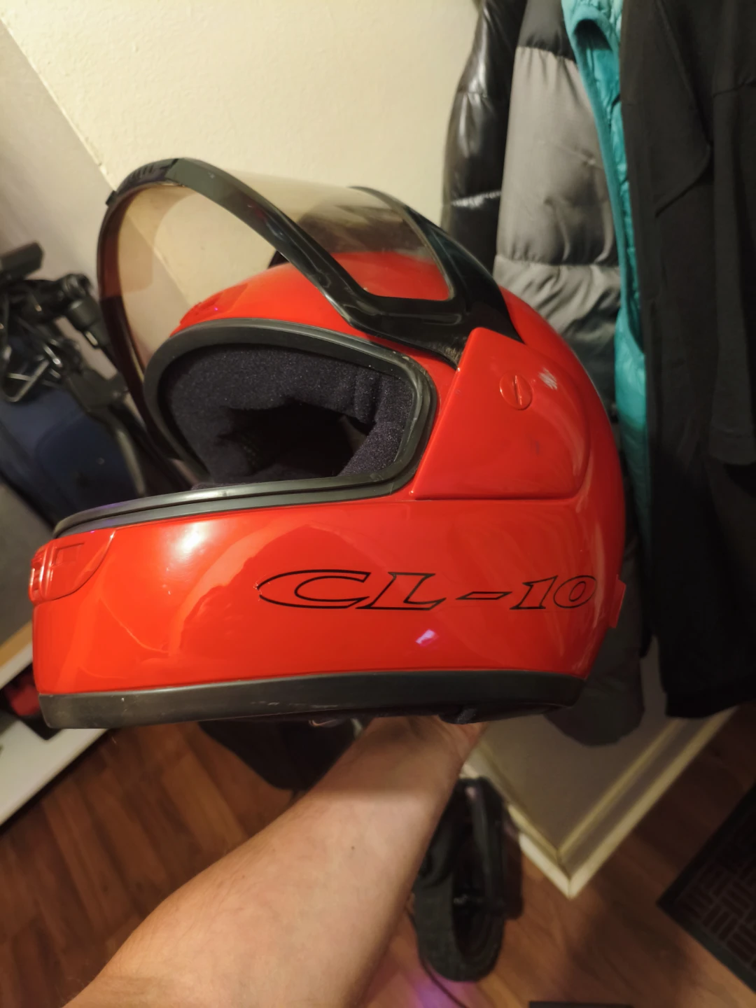 Red CL-10 Motorcycle Helmet - photo 2