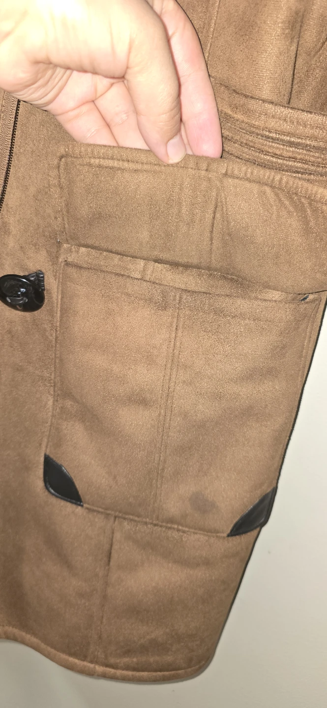 Novelti Brown Suede Toggle Coat - Size S/P - photo 5