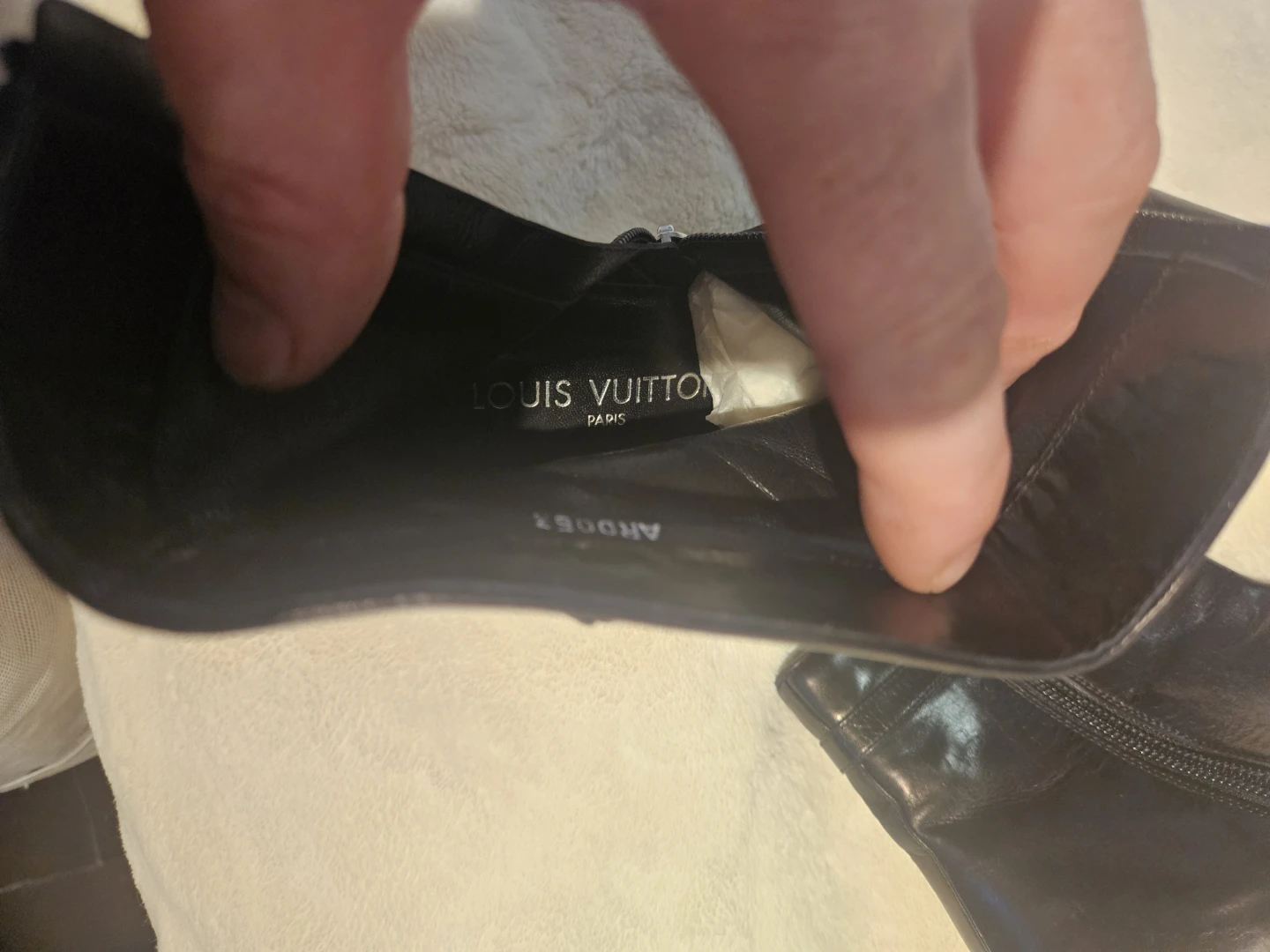 Louis Vuitton Black Leather Ankle Boots Size 37 - photo 5