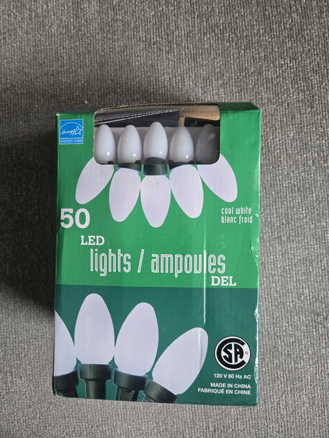 50 LED Cool White String Lights