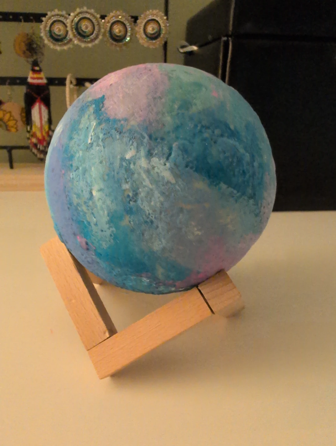 Hand-painted Moon Globe Lamp