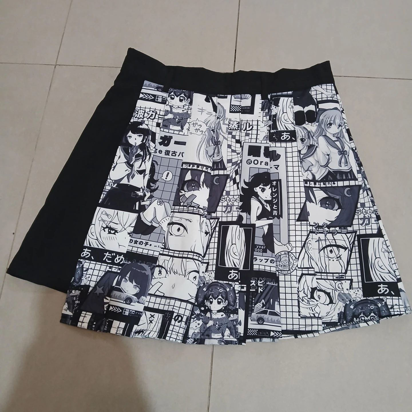 ⚽ Anime Manga Print Pleated Skirt