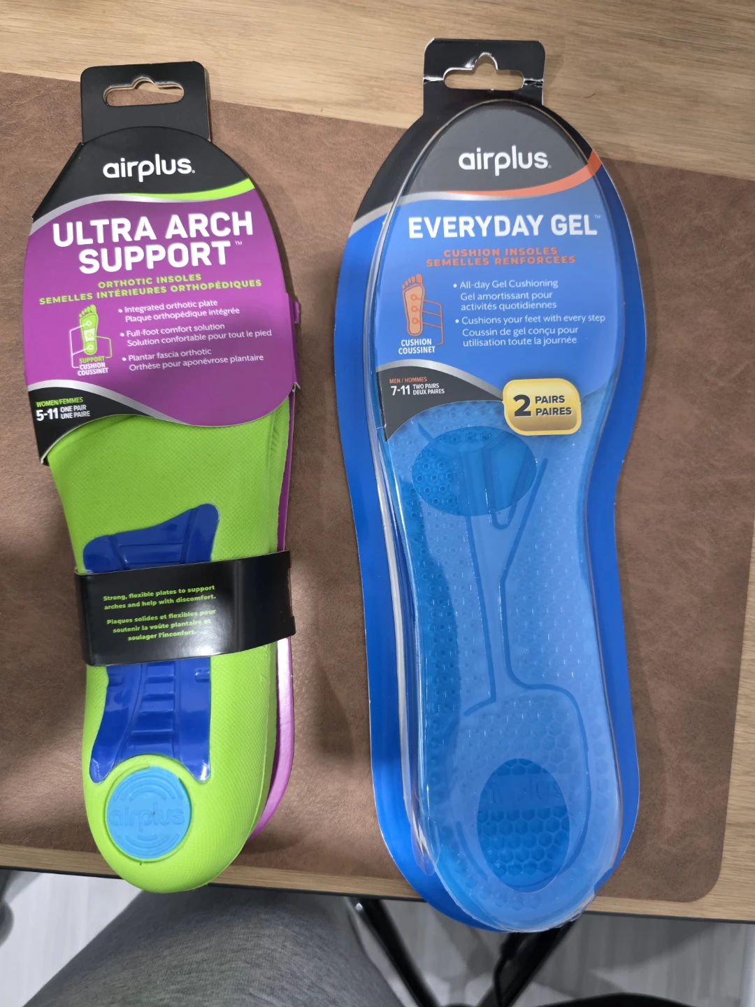 Airplus Orthotic & Gel Cushion Insoles unopened