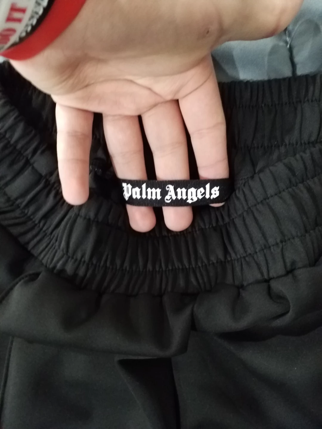Palm Angels Black Track Shorts with White Stripes - photo 2