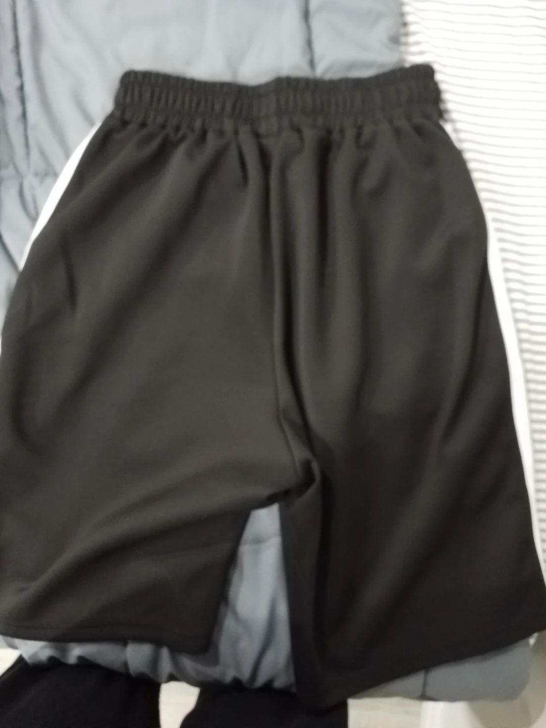 Palm Angels Black Track Shorts with White Stripes - photo 3