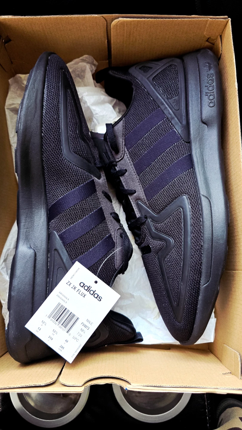 Brand new All Black Adidas ZX Flux in size US13 in box - photo 3