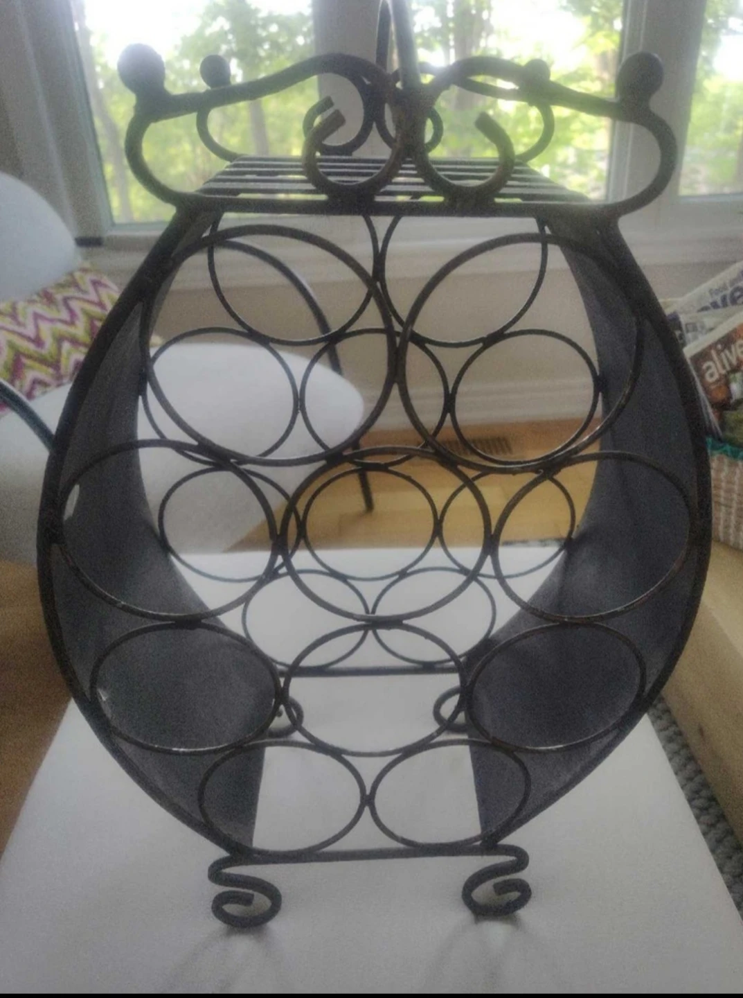 Vintage Wrought Iron Wine Holder