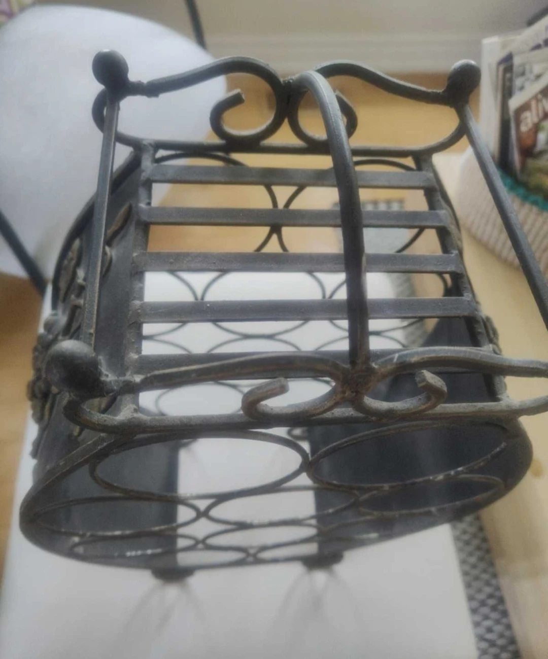 Vintage Wrought Iron Wine Holder - photo 3