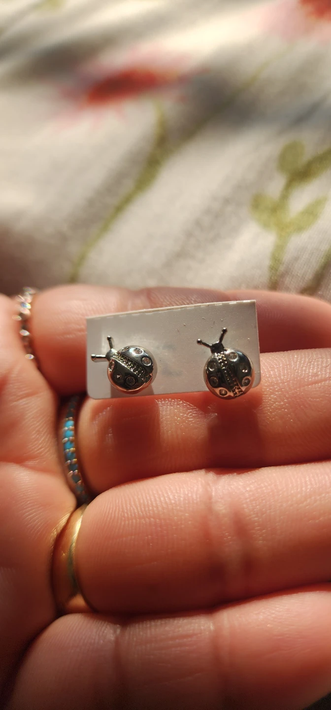 Cute Ladybug Stud Earrings - photo 3