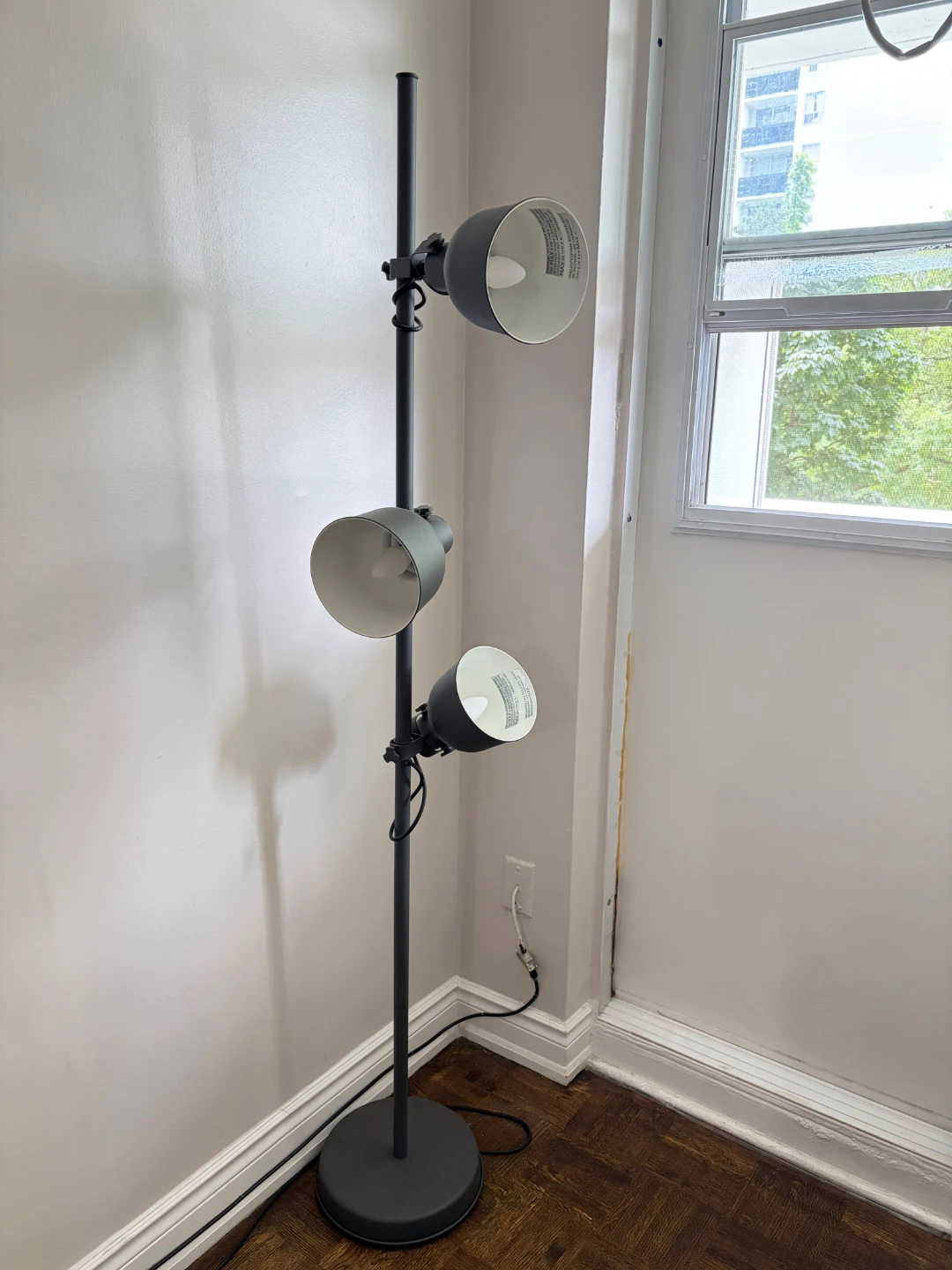 IKEA Hektar Floor Lamp with 3 Spotlights - Dark Gray - photo 2